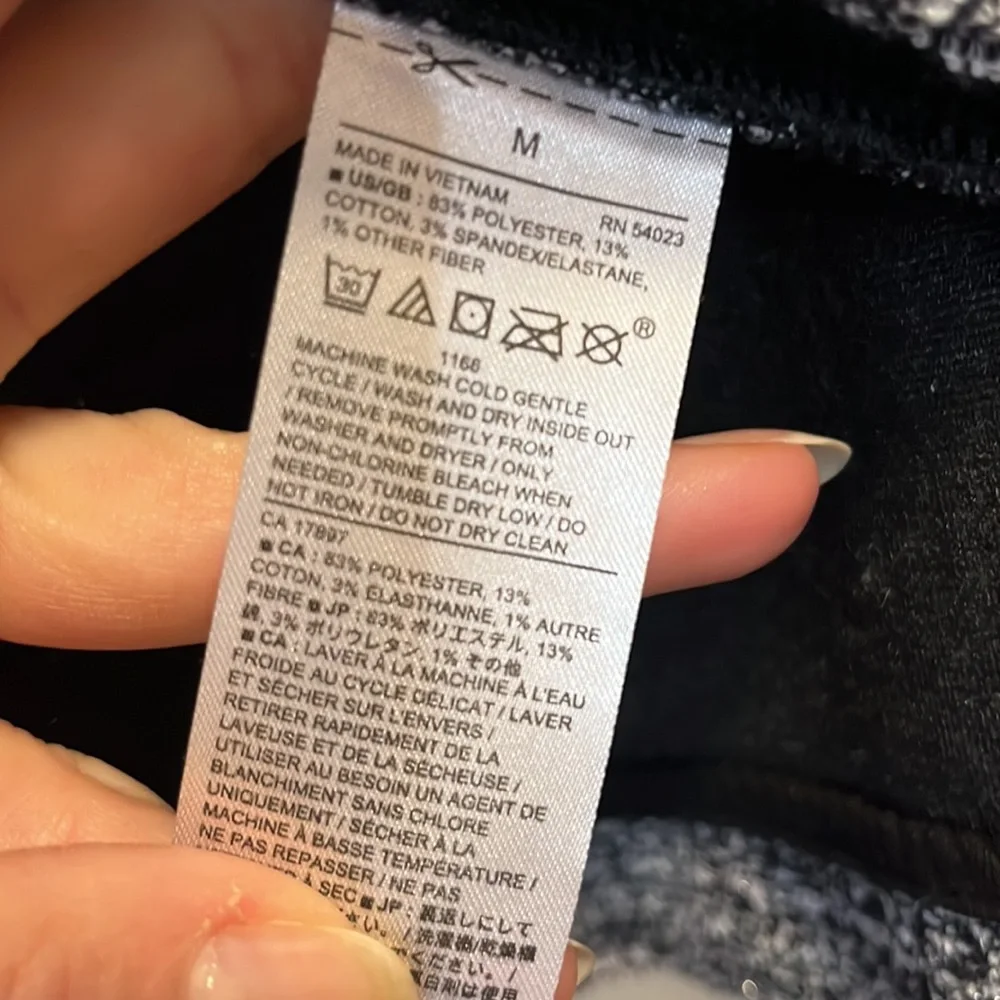 Banana Republic Blazer Front Zip Black & Silver Size Medium - Picture 5 of 7